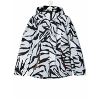 Molo Jaqueta com zíper e listras de zebra - Branco