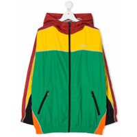 Molo Jaqueta esportiva color block com capuz - Amarelo