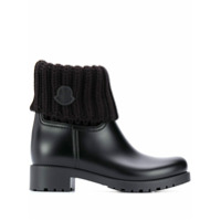 Moncler Bota com detalhe de tricô canelado - Preto