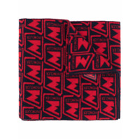 Moncler Cachecol jacquard com estampa de logo - Vermelho