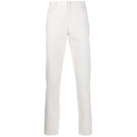 Moncler Calça jeans reta com patch de logo - Branco