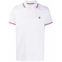 Moncler Camisa polo com patch de logo - Branco