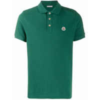 Moncler Camisa polo com patch de logo - Verde