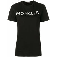 Moncler Camiseta com estampa de logo - Preto