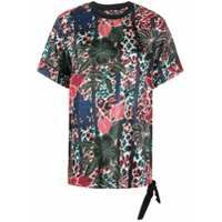 Moncler Camiseta oversized com estampa floral - Preto
