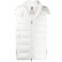 Moncler Colete matelassê com estampa de logo - Branco