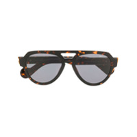 Moncler Eyewear Óculos de sol aviador tartarugado - Marrom