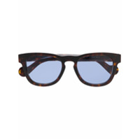 Moncler Eyewear Óculos de sol quadrado tartarugado - Marrom