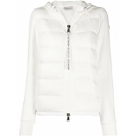 Moncler feather-down padding hooded jacket - Branco