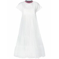 Moncler Gamme Rouge Vestido com tule - Branco