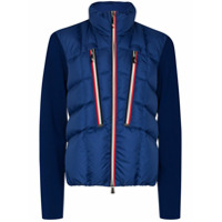Moncler Grenoble high-neck panelled jacket - Azul