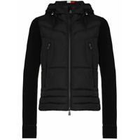 Moncler Grenoble Jaqueta matelassê com mangas contrastantes - Preto