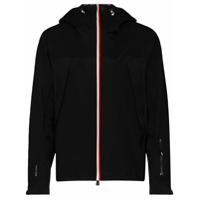 Moncler Grenoble stripe-detail zip-up track jacket - Preto