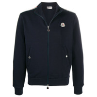 Moncler Jaqueta esportiva com patch de logo - Azul