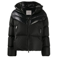 Moncler Jaqueta matelassê com acabamento de brilho - Preto