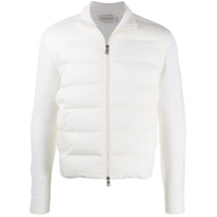 Moncler Jaqueta matelassê com zíper - Branco