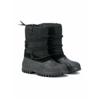 Moncler Kids Bota para neve com cordão de ajuste - Preto