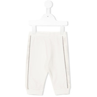 Moncler Kids Calça esportiva com patch de logo - Neutro