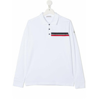 Moncler Kids Camisa polo mangas longas Whitels - Branco