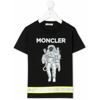 Moncler Kids Camiseta com estampa de astronauta - Preto