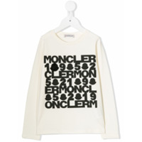 Moncler Kids Camiseta com estampa de logo - Neutro