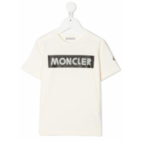 Moncler Kids Camiseta com estampa de logo - Neutro