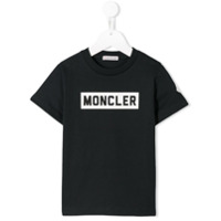 Moncler Kids Camiseta com estampa de logo - Preto