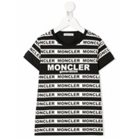 Moncler Kids Camiseta com estampa de logo - Preto