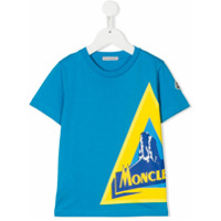 Moncler Kids Camiseta com estampa gráfica - Azul