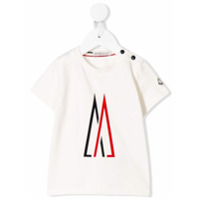 Moncler Kids Camiseta com estampa 'M' - Branco
