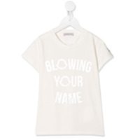 Moncler Kids Camiseta com estampa metálica - Branco