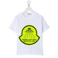 Moncler Kids Camiseta com logo contrastante - Branco