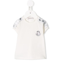 Moncler Kids Camiseta com logo metálico - Branco