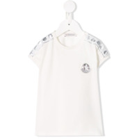 Moncler Kids Camiseta com logo monogramado - Branco