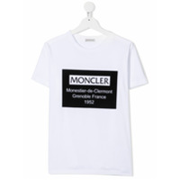 Moncler Kids Camiseta com patch de logo - Branco