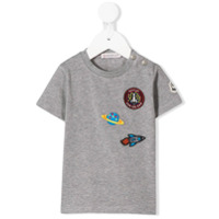 Moncler Kids Camiseta com patch de Space - Cinza