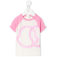 Moncler Kids Camiseta decote careca com estampa gráfica - Branco