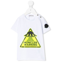 Moncler Kids Camiseta decote careca UFO com estampa - Branco