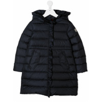 Moncler Kids Casaco matelassê com capuz - Azul