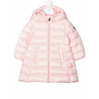 Moncler Kids Casaco matelassê Majeure com capuz - Rosa