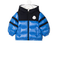 Moncler Kids colour block padded jacket - Azul
