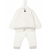 Moncler Kids Conjunto esportivo com patch logo - Branco