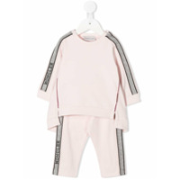 Moncler Kids Conjunto esportivo com recorte de logo - Rosa