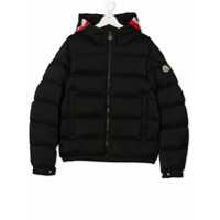 Moncler Kids Jaqueta matelassê com capuz - Preto