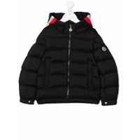 Moncler Kids Jaqueta matelassê com capuz - Preto