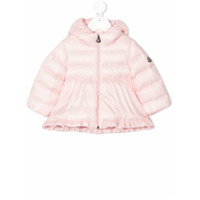 Moncler Kids Jaqueta matelassê com capuz - Rosa