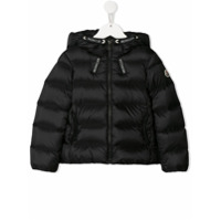 Moncler Kids Jaqueta matelassê com cordão de ajuste - Preto