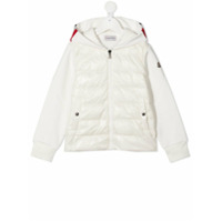 Moncler Kids Jaqueta matelassê com zíper - Branco