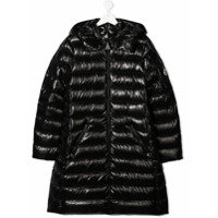 Moncler Kids Jaqueta matelassê com zíper - Preto