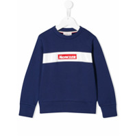 Moncler Kids logo embroidered sweatshirt - Azul